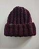 czapki damskie Czapka wełniana w kolorze wino śliwkowe