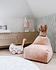 pufa dla dziecka Pufa siedzisko Funny Bunny VELVET- Blady Róż