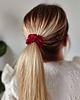 gumki do włosów Gumka jedwabna, scrunchie, frotka burgundy rose MINI