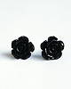 kolczyki - inne Kolczyki - Czarna róża 15 mm - koral