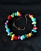 korale Boho style naszyjnik bajecznie kolorowy Optymistyczny prezent  handmade