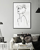 plakaty Plakat - kobieta line art