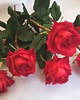 dodatki - różne Czerwona róża sztuczna jak żywa