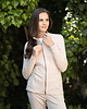 bluza bez kaptura damska Rozpinana BLUZA, bawełna jasny beż