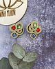 kolczyki soutache zielone małe - kolczyki sutasz