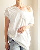 t-shirt damskie Biały oversize bez nadruku