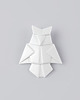 broszki Broszka Porcelanowa Origami Sowa Biała