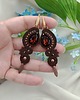 kolczyki soutache Długie kolczyki sutasz na wesele, brązowe czekoladowe kolczyki