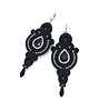 kolczyki soutache Kolczyki sutasz czarne wieczorowe długie eleganckie Margo