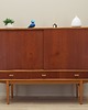 komody i szafki Highboard tekowy, duński design, lata 60, produkcja: Dania