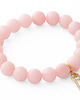 bransoletki z kamieni naturalnych Pink jade with note pendant.