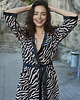 piżamy damskie Szlafrok zebra bathrobe