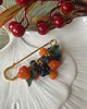 broszki Ręcznie robiona broszka z jagodami moroszki 