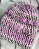 czapki damskie Wełniana czapka szaro różowa na drutach WOOLLY pink fantasy