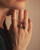 wisiory PEARL / glossy silver necklace with dark pearl