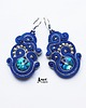 kolczyki soutache Bermuda blue kolczyki sutasz