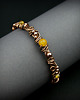 bransoletki wire wrapping Miedziana bransoleta mankietowa z agatami