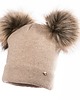 czapki dziecięce Kaszmirowa czapka BARBADOSA z dwoma pomponami