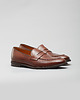buty męskie Jasnobrązowe buty, obuwie penny loafers b008 wsuwane