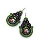 kolczyki soutache Lira kolczyki sutasz etniczne kolorowe z kwiatami