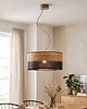 lampy wiszące Czarna lampa wisząca na lince z regulacją HAJFA DUAL fi - 40 cm