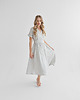 sukienki midi damskie Lniana Sukienka JASMINE GRAY STRIPES