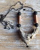 naszyjniki - inne Naszyjnik- wisior z miedzi, lawy wulkanicznej i drewna /1/ handmade rękodzieło