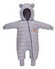 kombinezony dla niemowlaka Kombinezon zimowy dla dziecka MROZEK z uszami misia szary