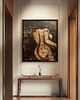 obrazy W brązie jej do twarzy - obraz akrylowy na płótnie 60x70 cm