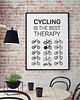 plakaty Plakat z rowerem. Cycling is the best therapy