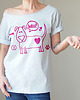 t-shirt damskie Piesek Hau Szary Oversize