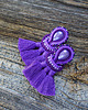 kolczyki soutache Fioletowe kolczyki sutasz z chwostami