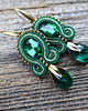kolczyki soutache Zielone  kolczyki soutache