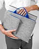 etui na laptopa MACBOOK etui filcowe niebieskie raczki i zamek