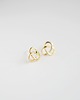 kolczyki złote Kolczyki złote 16k Gold Plated Pretzel Shaped Studs