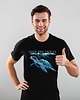 t-shirty męskie Koszulka organiczna z nadrukiem Save the ocean