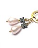 kolczyki pozłacane Kolczyki pozłacane Pearls pink and butterfly graphite 