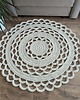 dywany Dywan okrągły ze sznurka bawełnianego szydełkowy 100cm