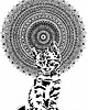grafiki i ilustracje Mandala nr 21, Kot, reprodukcje