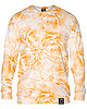 bluzy męskie Bluza Bez Kaptura Męska DR.CROW Peonies Orange