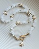 chokery Naszyjnik choker -kwarc mleczny