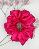 gumki do włosów Scrunchie satyna fuchsia