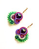 kolczyki soutache Sutaszowe kolczyki GREEN&VIOLET