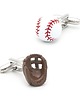spinki do mankietów SPINKI DO MANKIETÓW Baseball piłka rękawica gra