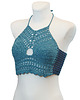 topy damskie Top / bralet na szydełku na lato ze 100 procent bawelny rozmiar M/L