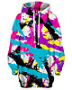 bluza z kapturem damska Bluza Oversize Tunika DR.CROW Psychodelic Graffiti