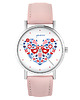 zegarki damskie Zegarek - Folkowe ptaszki - pudrowy róż