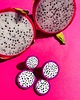 kolczyki z masy plastycznej Kolczyki DRAGON FRUIT asymetryczne wiszące
