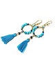 kolczyki z kamieniami Kolczyki Wianki boho  /blue lagoon/