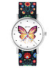 zegarki damskie Zegarek - Motyl - folk czarny, nylonowy